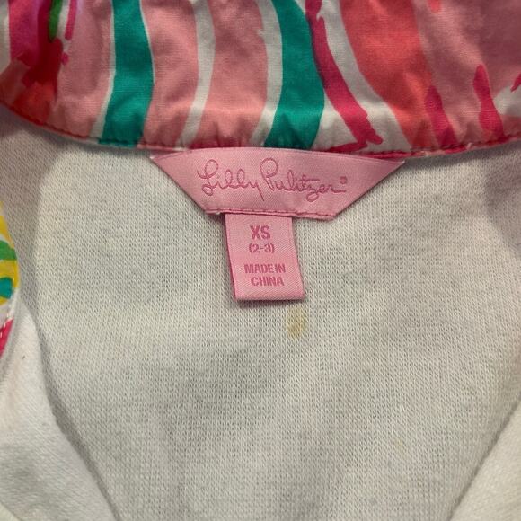 Lilly Pulitzer Paisley Terry Cloth Set, Pink/White, Toddler Girl Size 2/3 - Picture 3 of 9